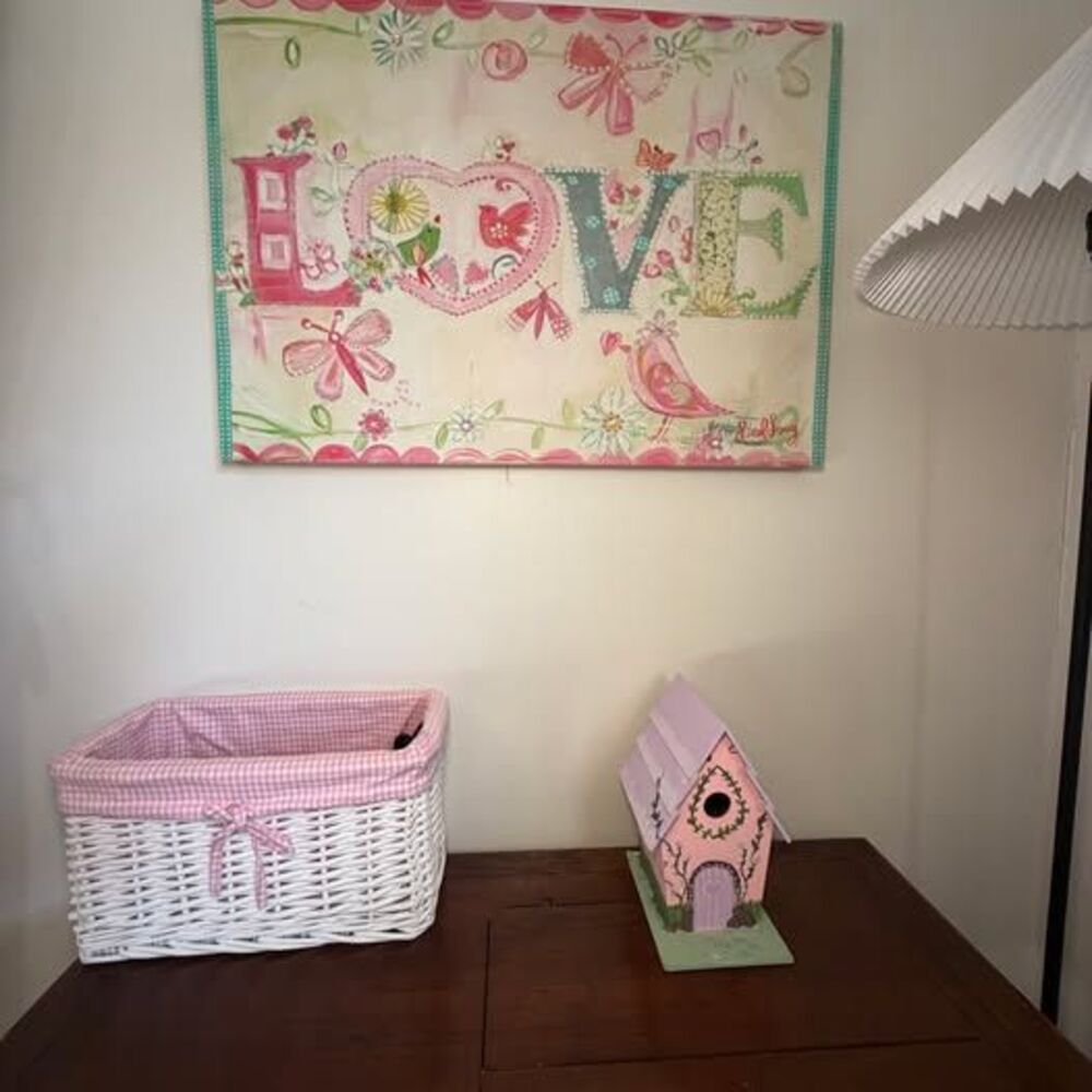 Whimsical 'LOVE' Canvas Wall Art